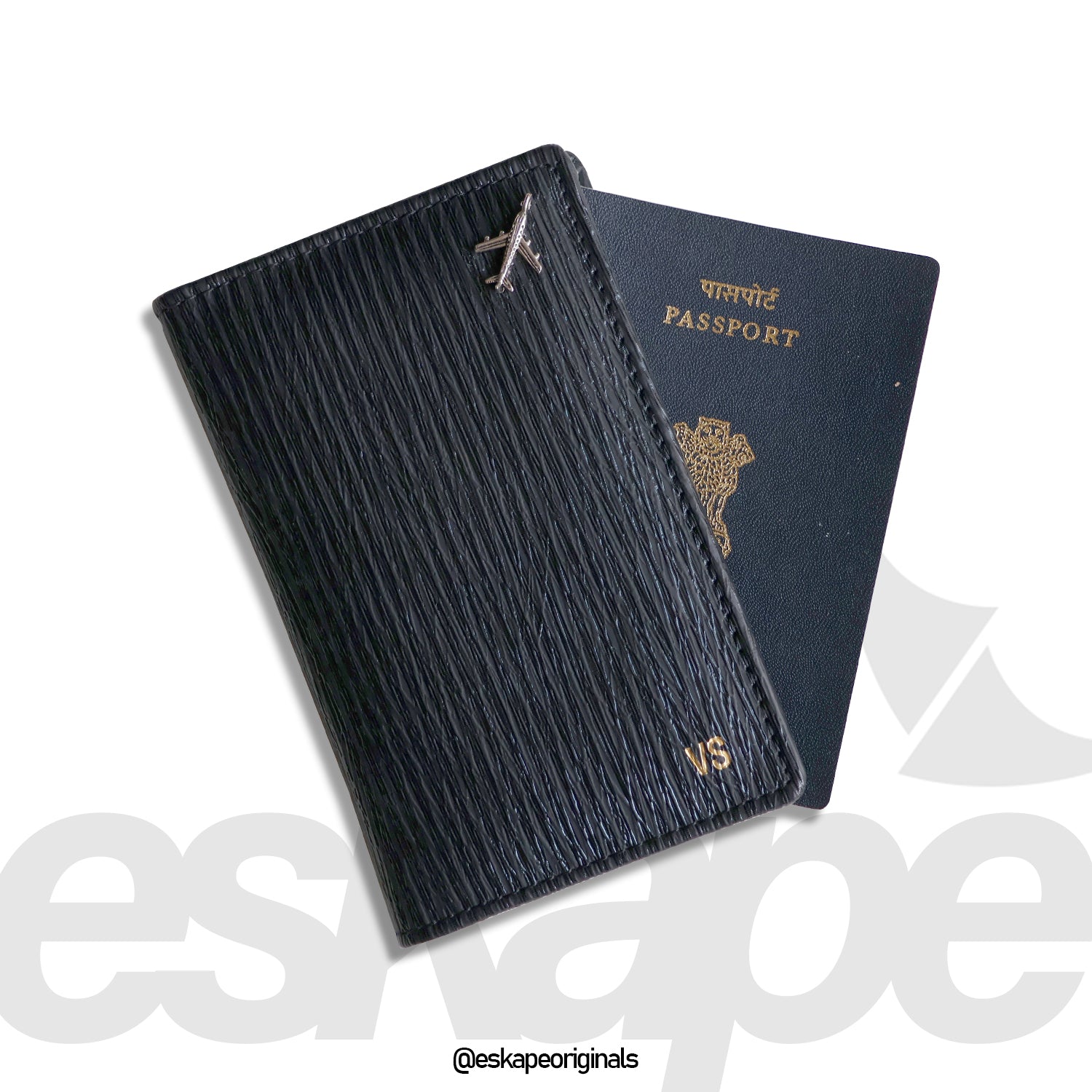 Sleek Black Passport Wallet