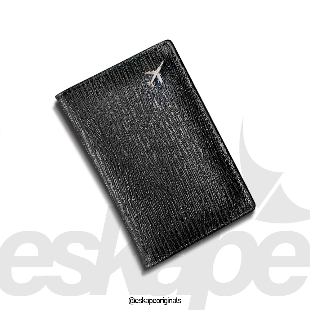 Sleek Black Passport Wallet