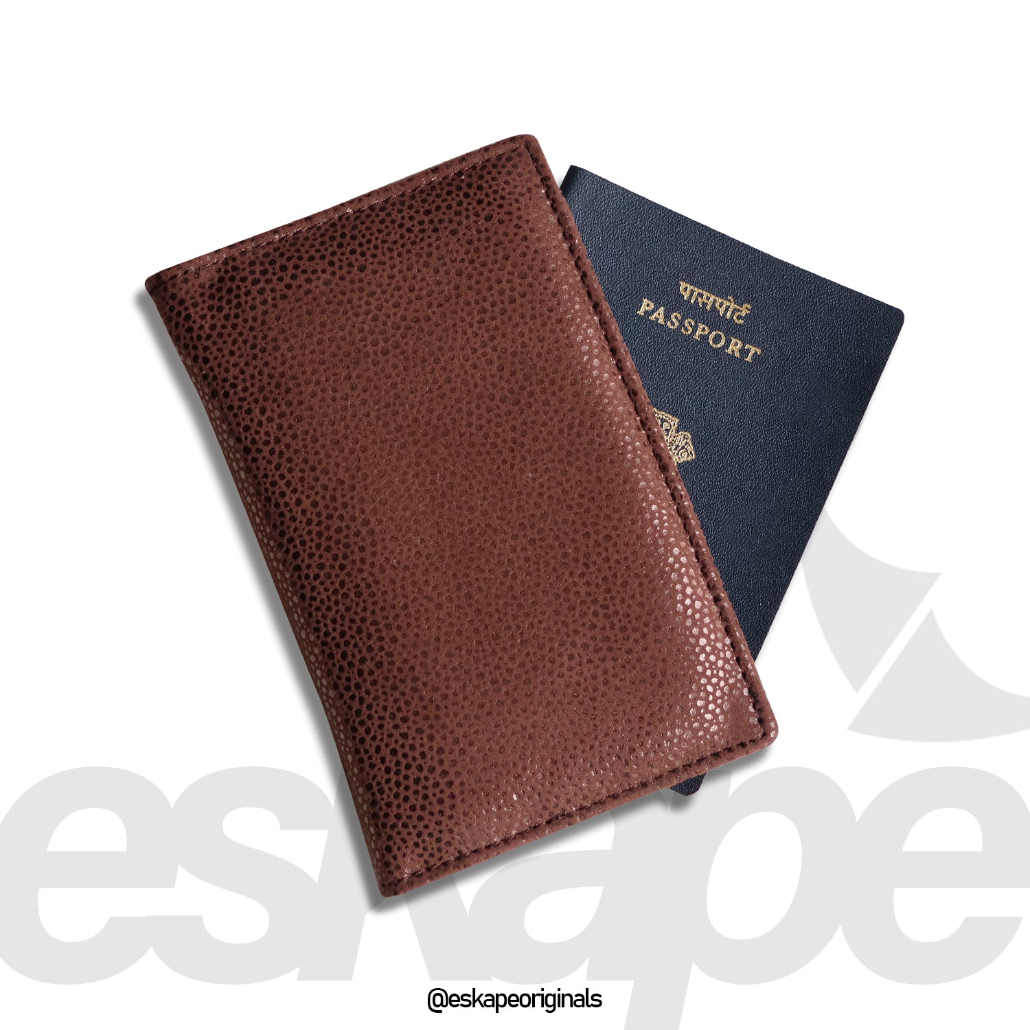 Rich brown travel wallet