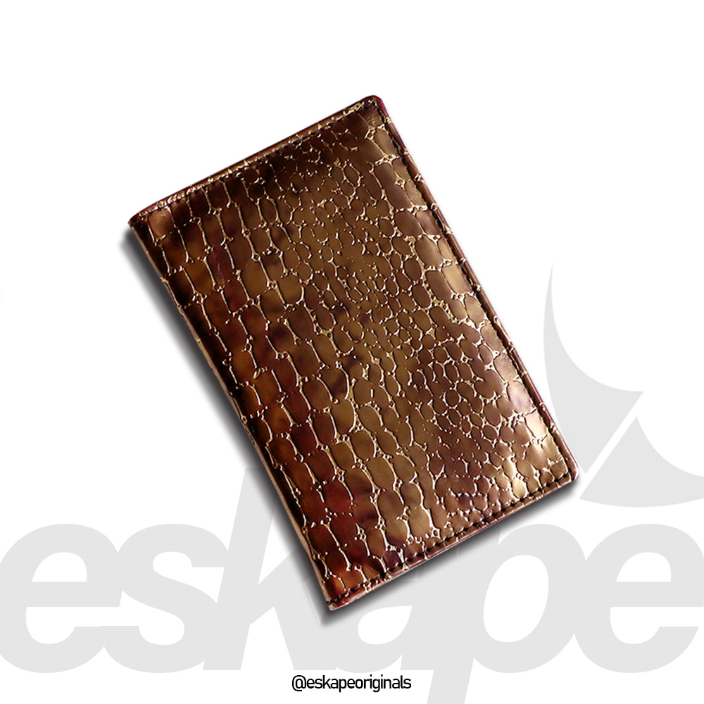 Sleek Brown Textured Travel Wallet